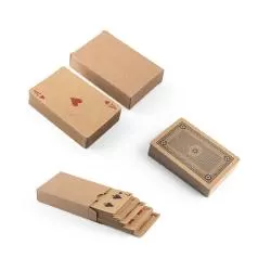 Baralho de 54 Cartas Clássicas em Papel Kraft Personalizado 